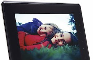 Fotoramme med batteri og bluetooth