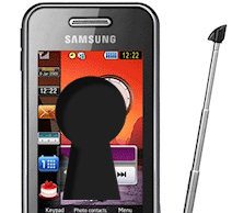 Åben hotel-døren med mobilen