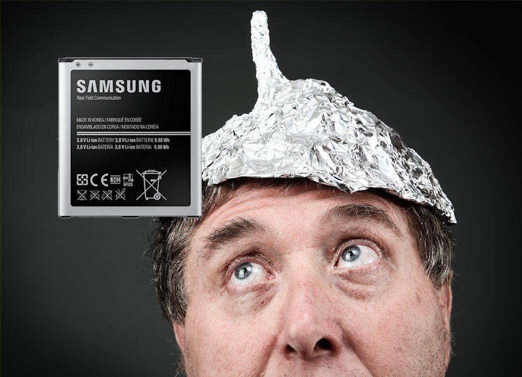 Samsung batteri sølvpapirshat