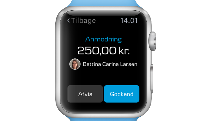 Har du et Apple Watch kan du nu godkende betalinger med Apple Watch.