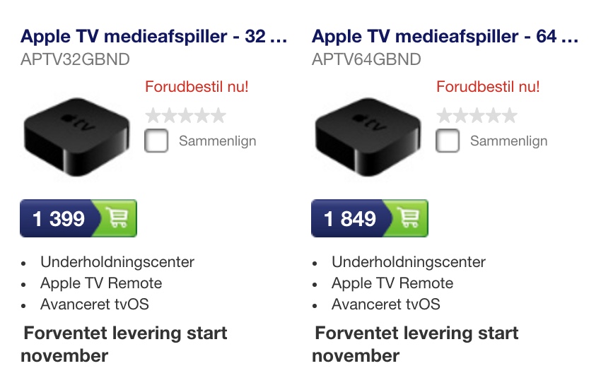Apple TV4 til salg hos Elgiganten