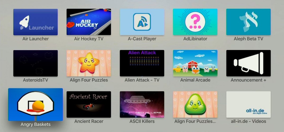 A - Apps i Apple TV. Foto: recordere.dk