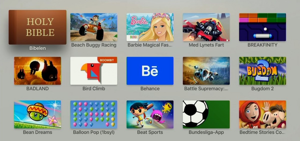 B - Apps i Apple TV. Foto: recordere.dk