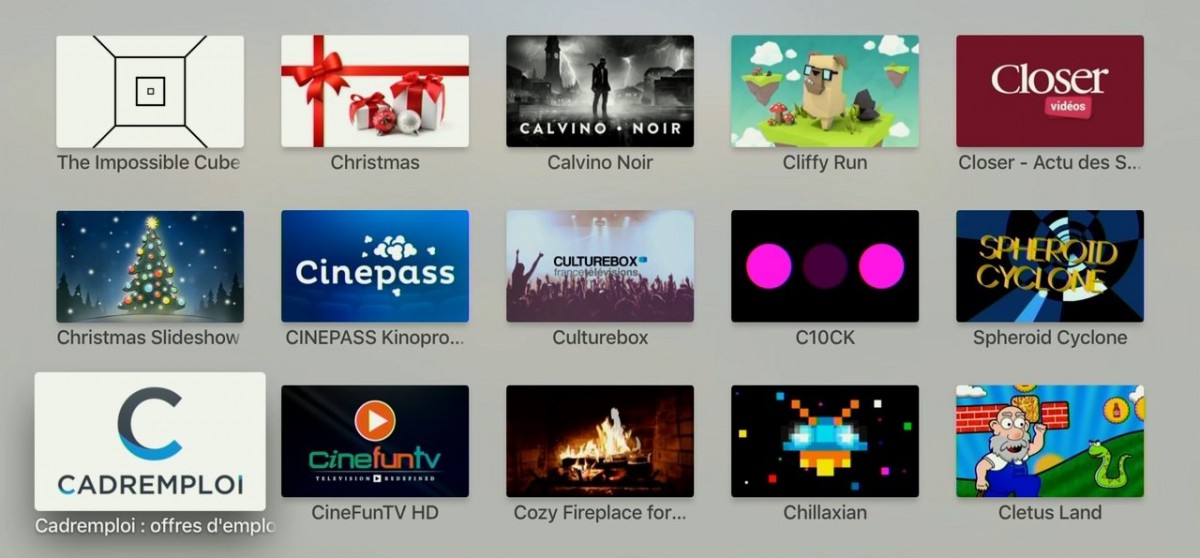 C - Apps i Apple TV. Foto: recordere.dk
