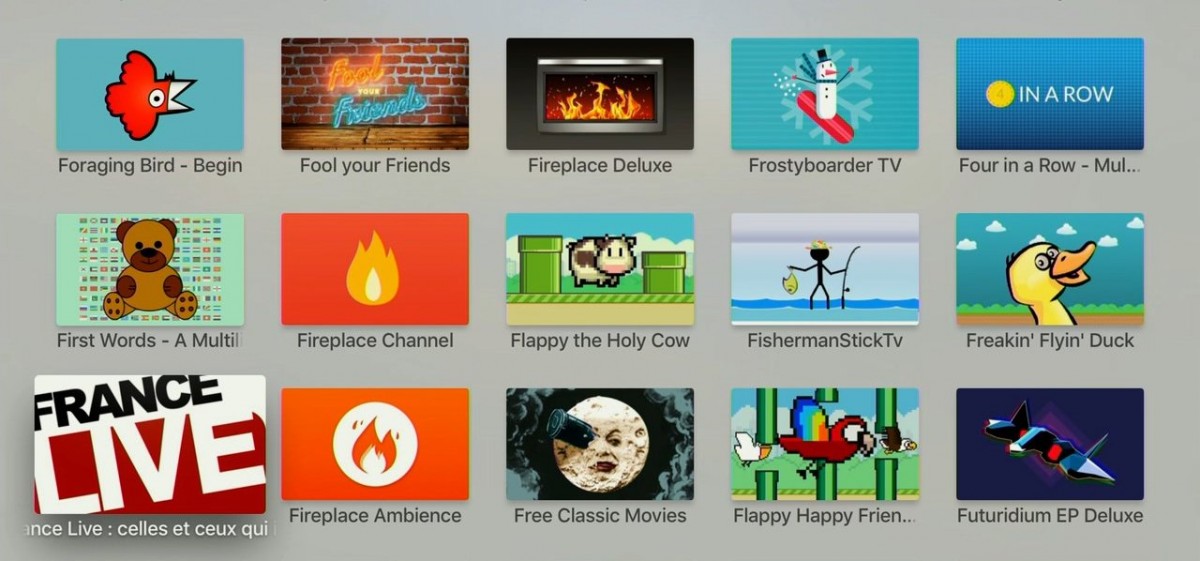 F - Apps i Apple TV. Foto: recordere.dk