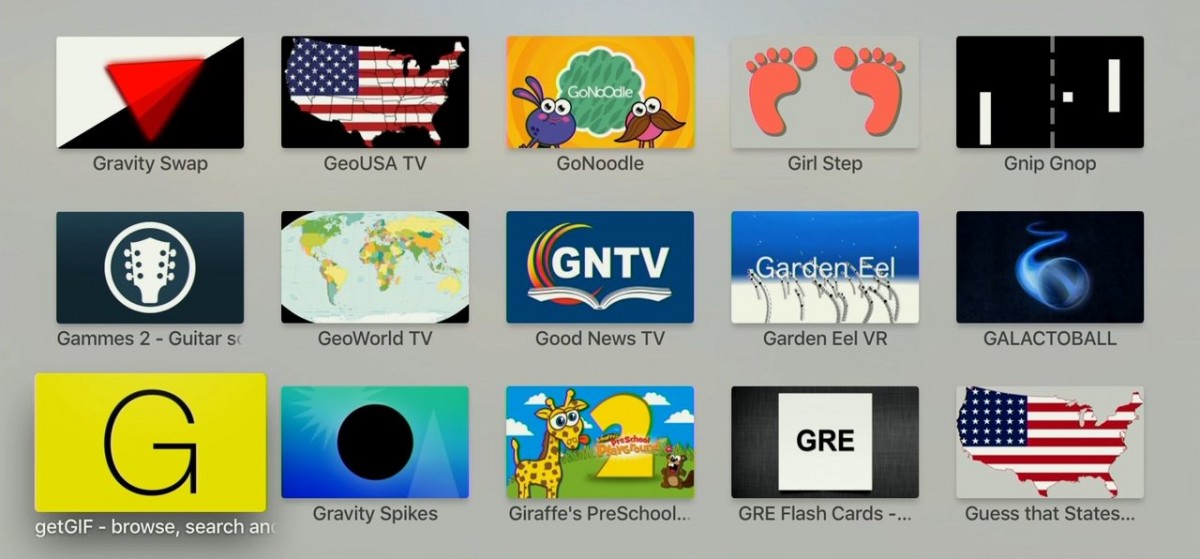 G - Apps i Apple TV. Foto: recordere.dk