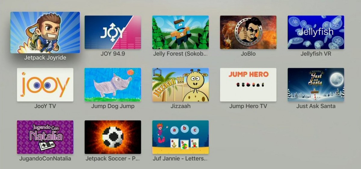 J - Apps i Apple TV. Foto: recordere.dk