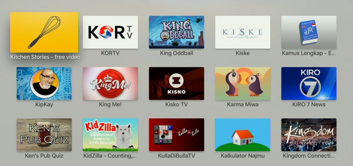K - Apps i Apple TV. Foto: recordere.dk