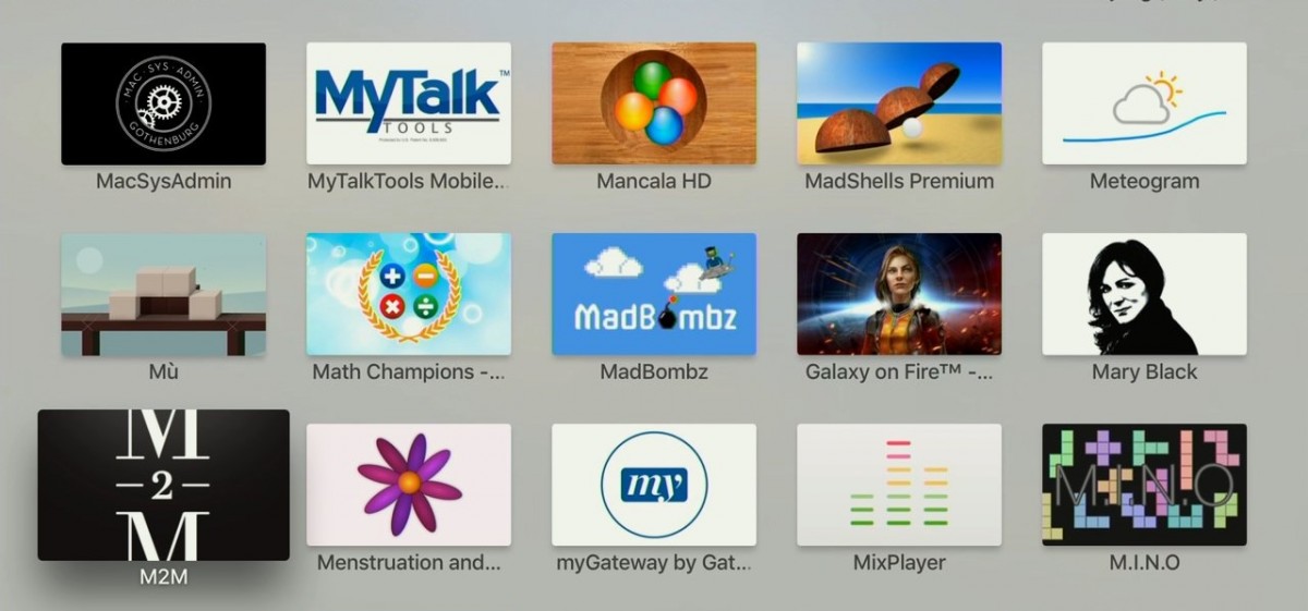 M - Apps i Apple TV. Foto: recordere.dk