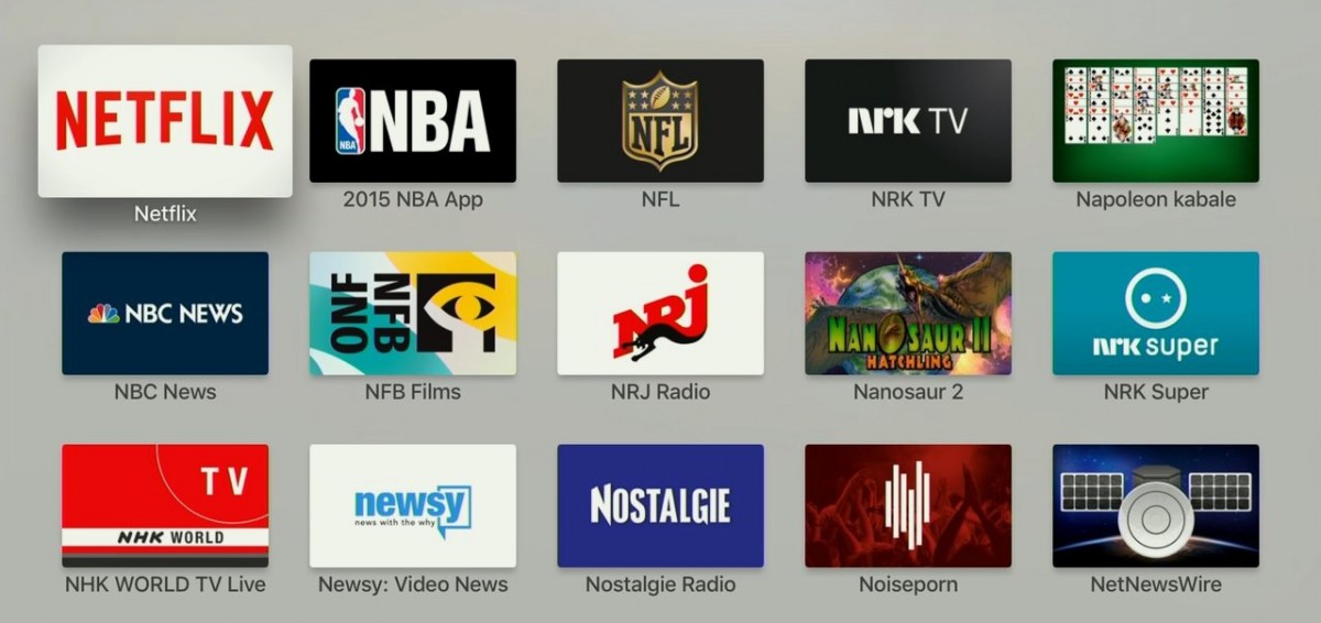 N - Apps i Apple TV. Foto: recordere.dk