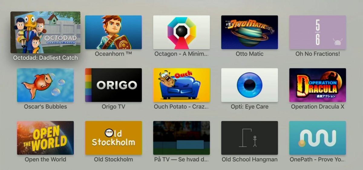 O - Apps i Apple TV. Foto: recordere.dk