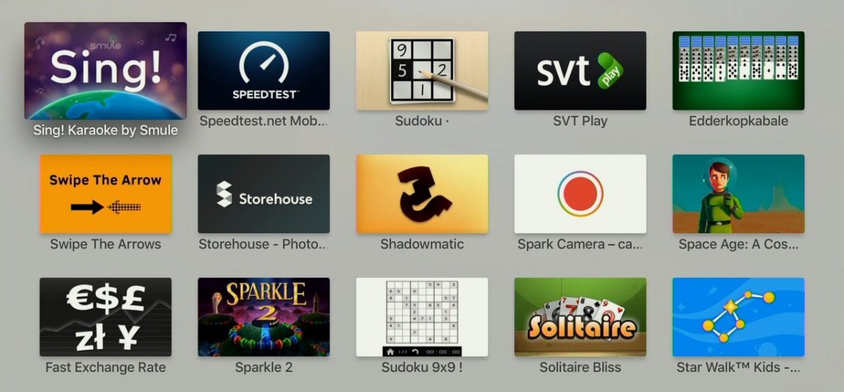 S - Apps i Apple TV. Foto: recordere.dk