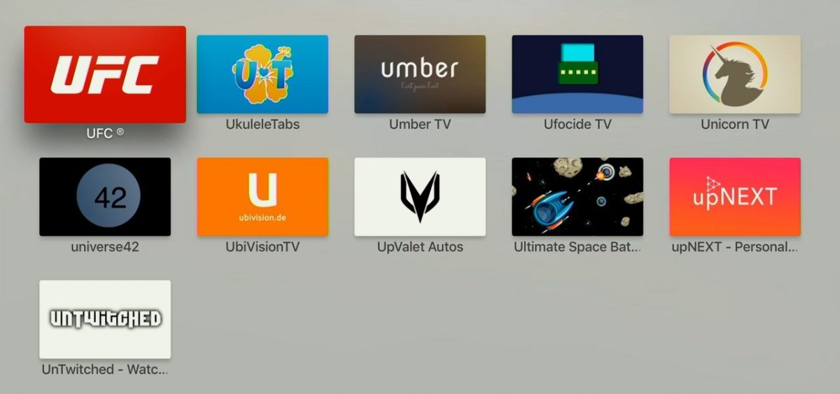U - Apps i Apple TV. Foto: recordere.dk