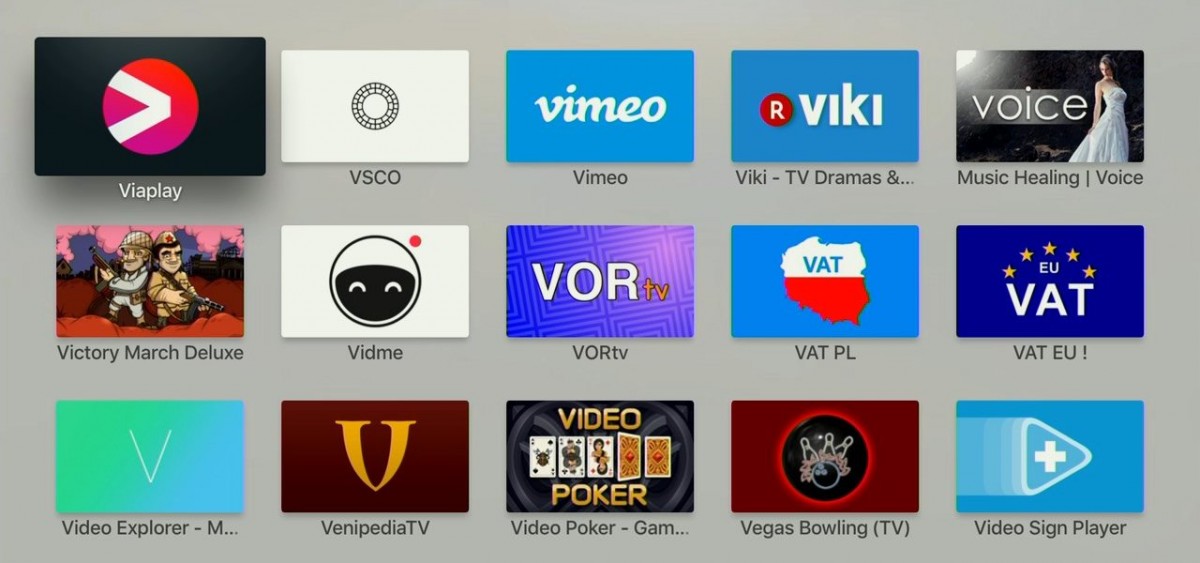 V - Apps i Apple TV. Foto: recordere.dk