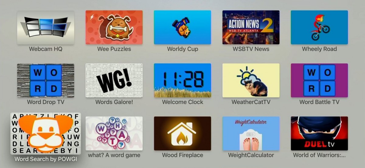 W - Apps i Apple TV. Foto: recordere.dk