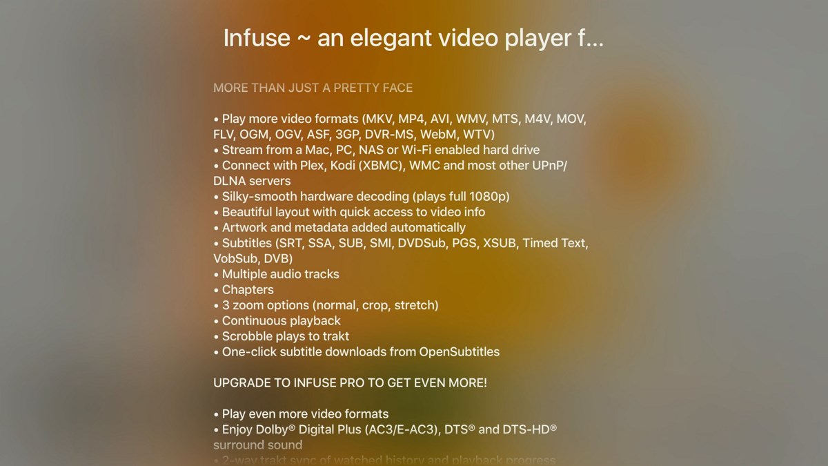 Infuse Apple TV