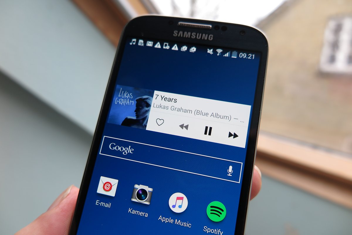 Apple Music widget på Android. Foto: recordere.dk