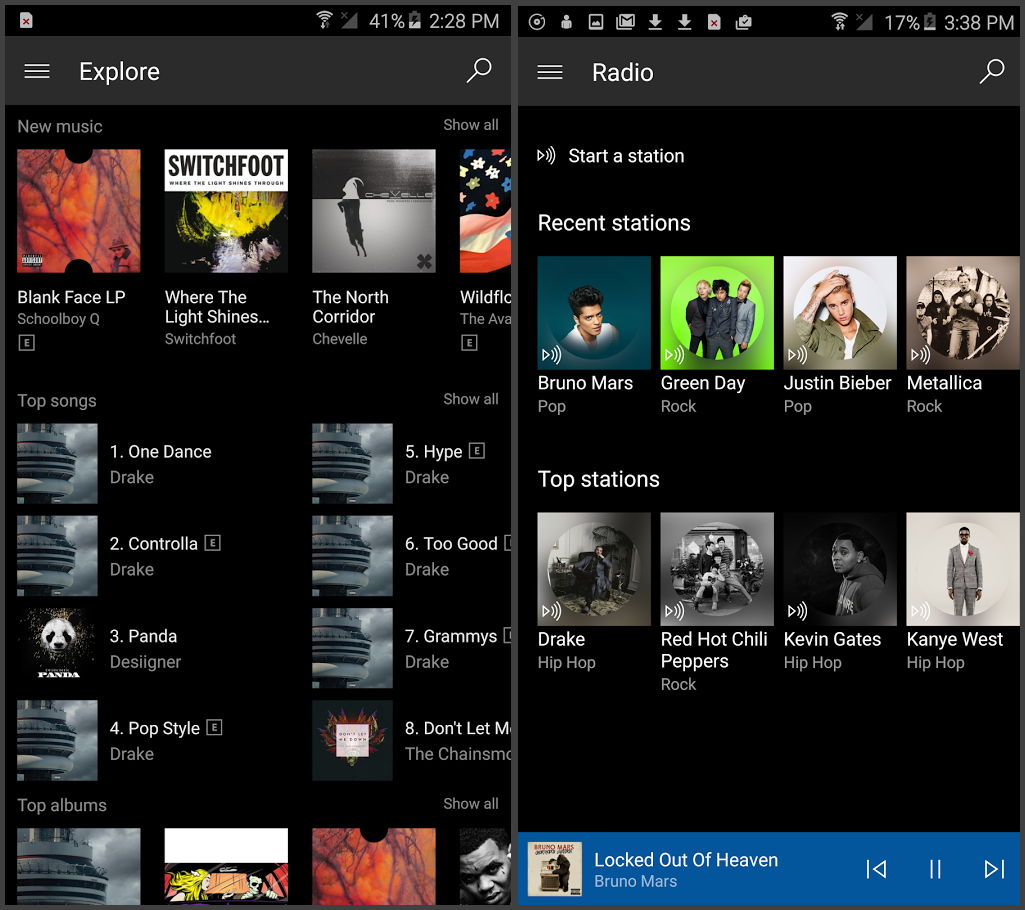 Microsoft Groove på Android