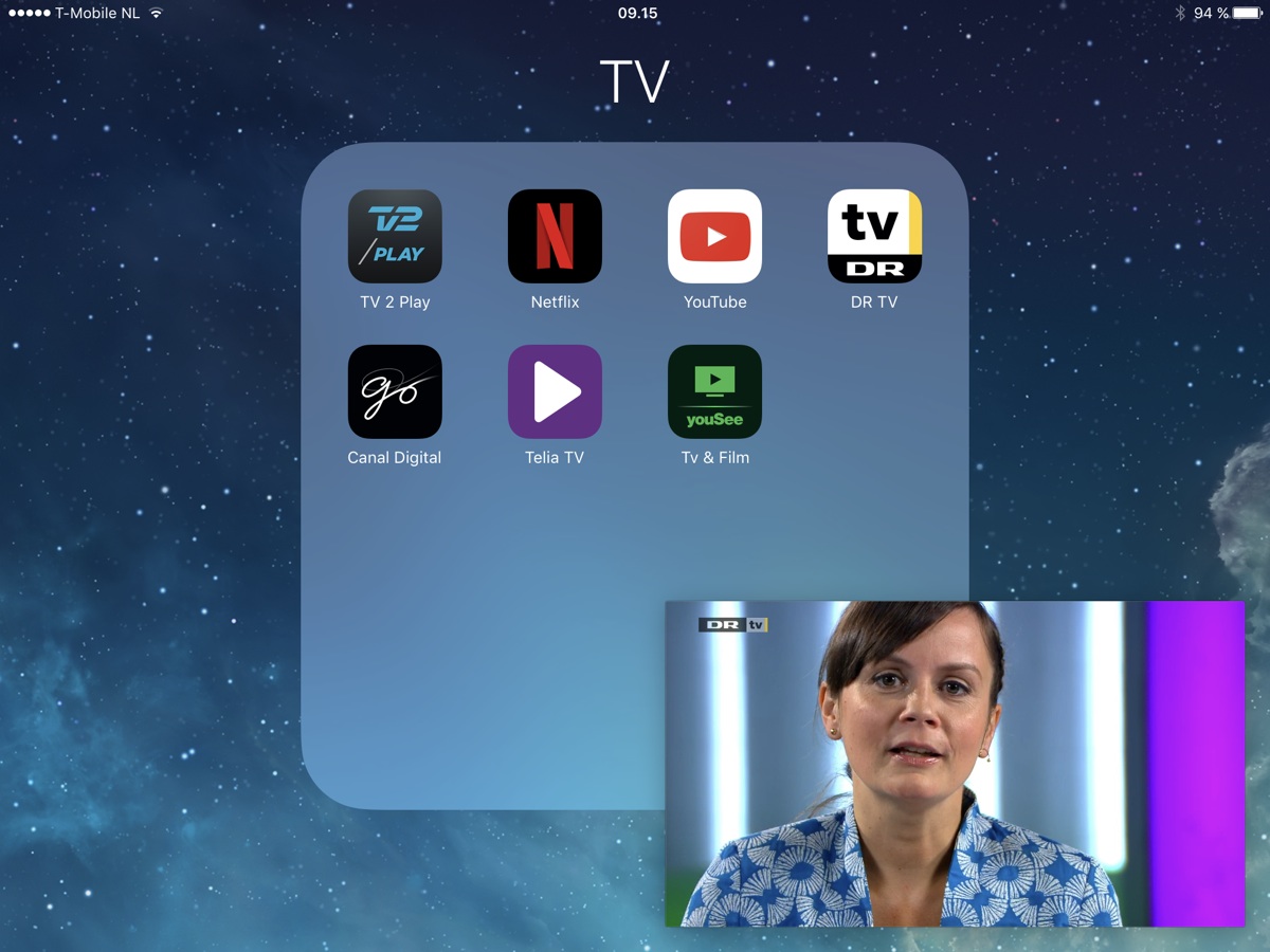 DRTV i PIP (Picture In Picture) på iPad. Foto: recordere.dk