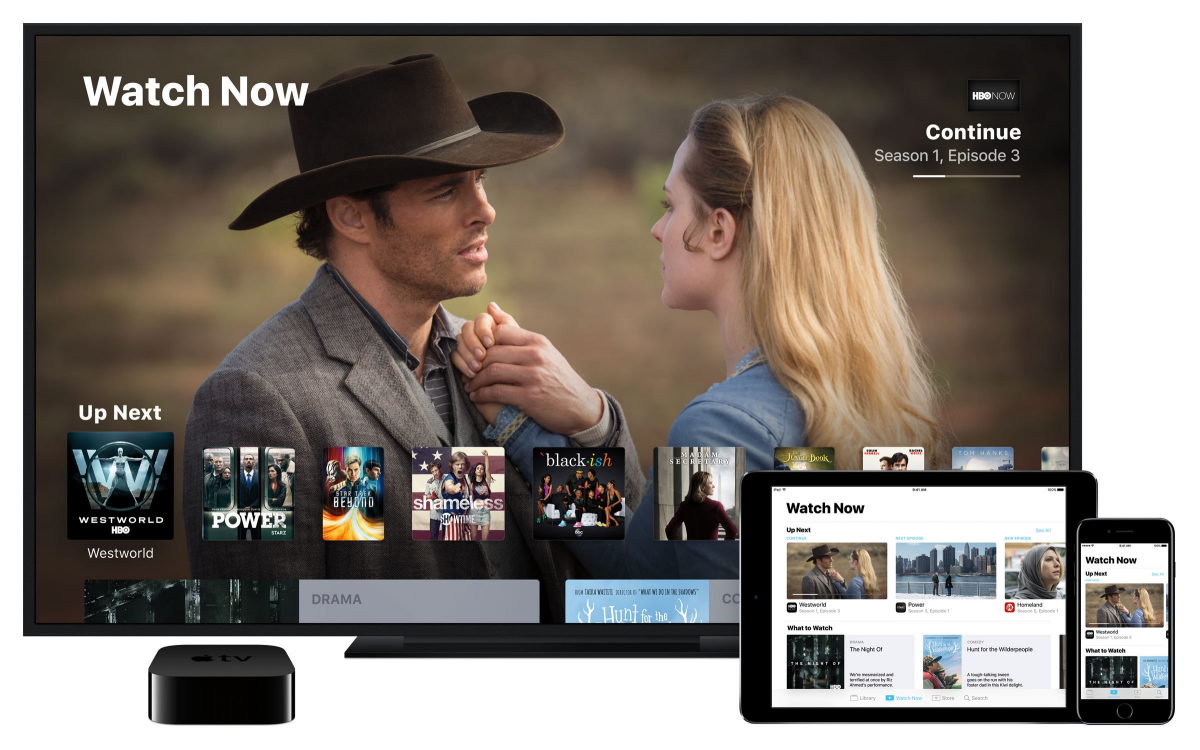 Watch Now på Apple TV, iPad og iPhone