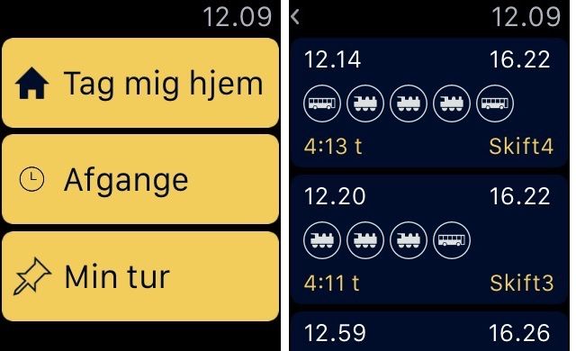 Rejseplanen Apple Watch