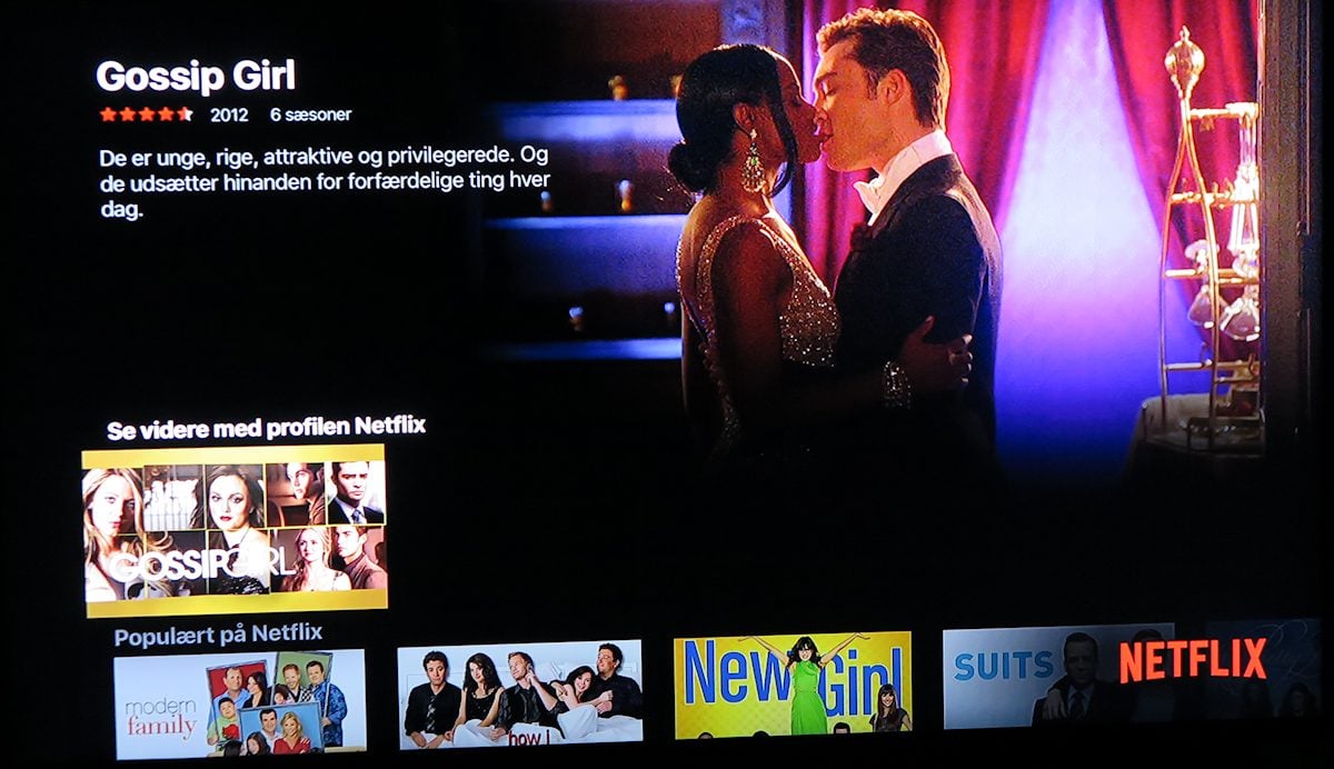 Netflix på Apple TV. Foto: recordere.dk
