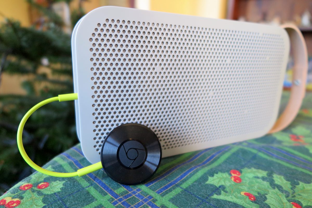 Chromecast Audio på BeoPlay A2. Foto: recordere.dk
