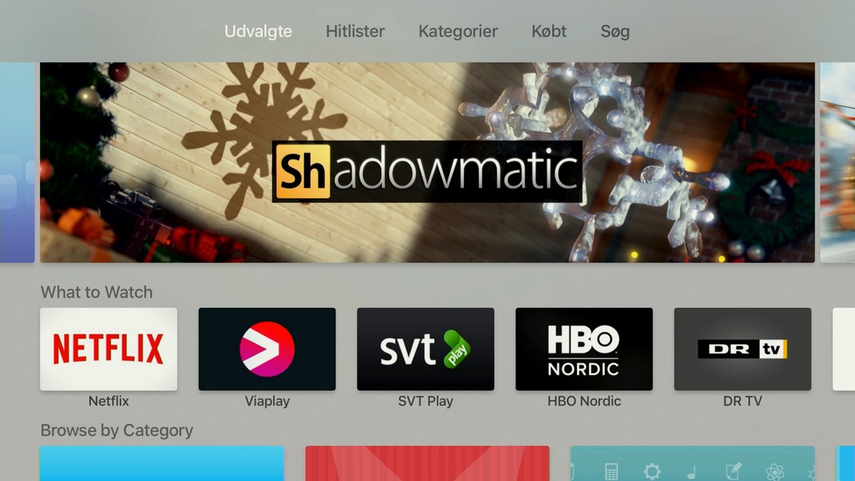 Apple TV kategorier