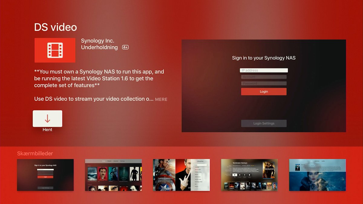 trussel Diskriminering af køn hoppe Afspil fra Synology NAS på Apple TV - recordere.dk