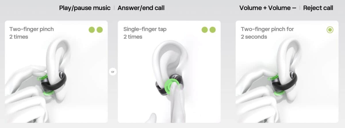 Betjening af Shokz OpenDots One (ill. Shokz)