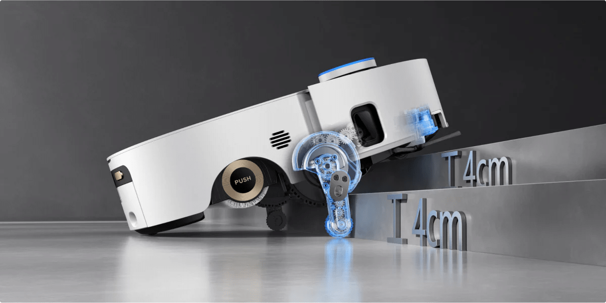 Støvsugeren kan kravle over trin på op til 8 cm. (Ill. Dreame Tech.)